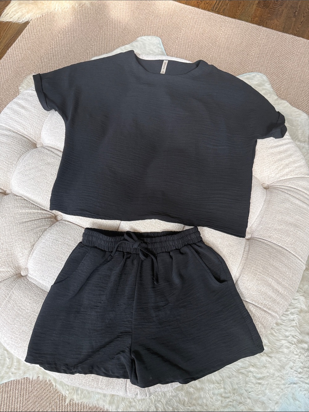 Zenana Outfitters Black Casual Athletic Shorts
